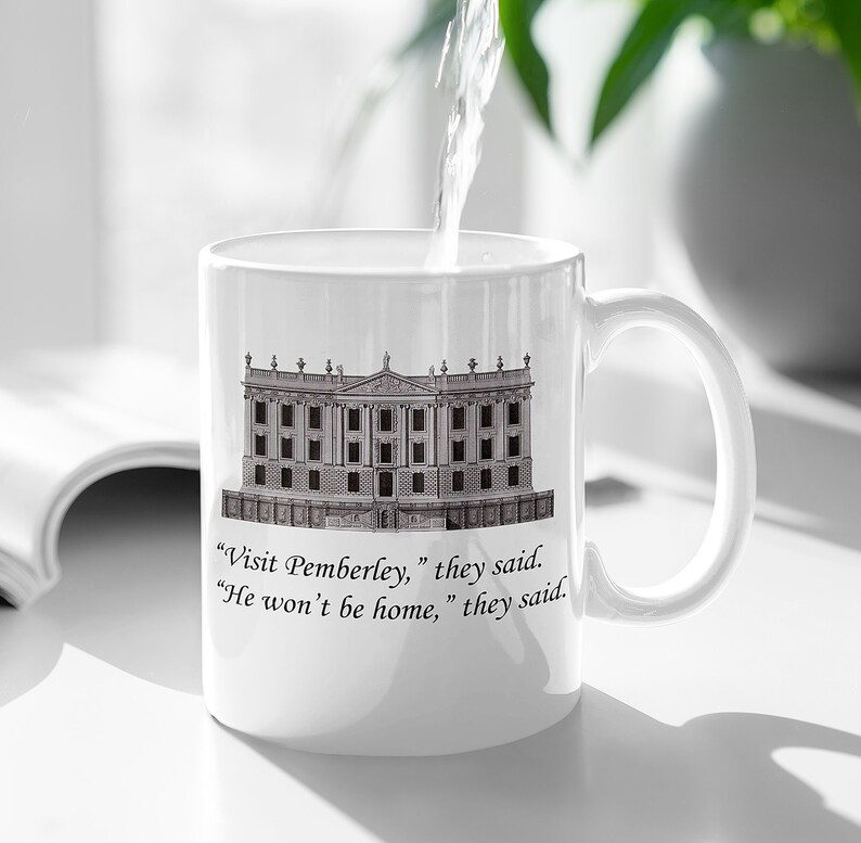 Visit Pemberley Mug Pride and Prejudice Gift Jane Austen image 10.