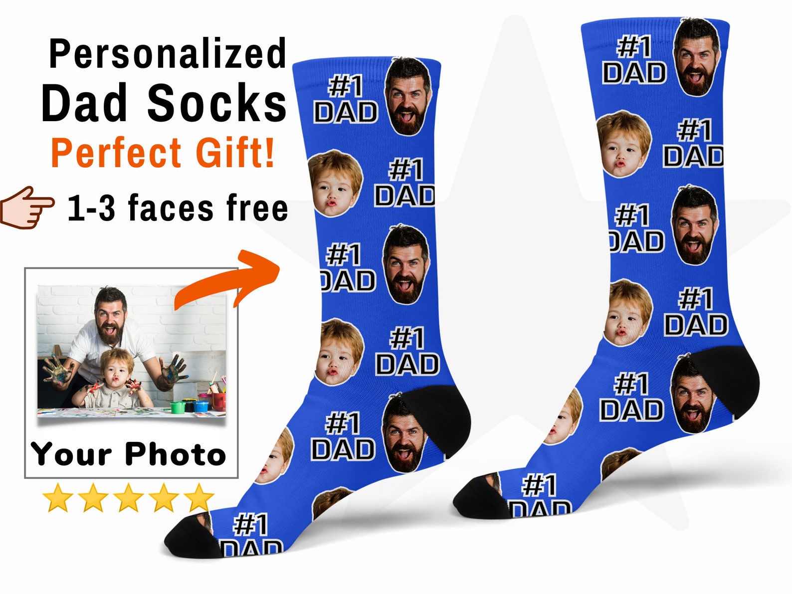 Personalized Socks For Dad Personalized Socks Fathers Day Etsy