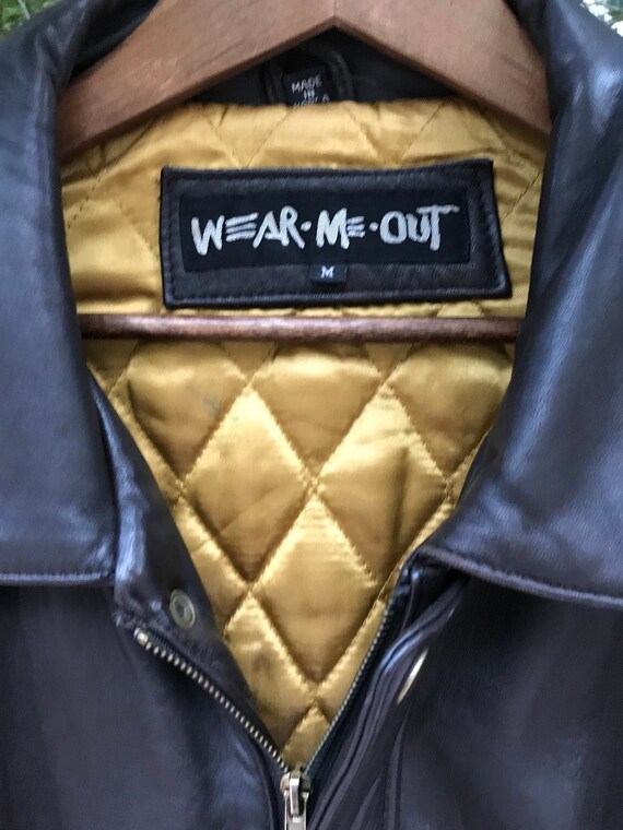 Handsome Men’s Size Medium Brown Leather Bomber/F… - image 7