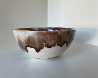 Keramik Schale für Müsli, Obst, – ∅ 10 cm, Höhe 6 cm - japanisch inspiriert in schwarz-weis