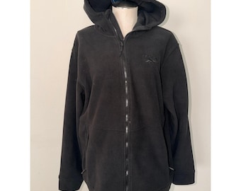 Reebok Mens Black Full Zip Fleece Hoodie Sweatshirt XL New With Tags RN127805