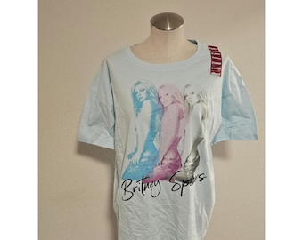 Britney Spears Graphic T-Shirt XL Light Blue Short Sleeve New With Tags