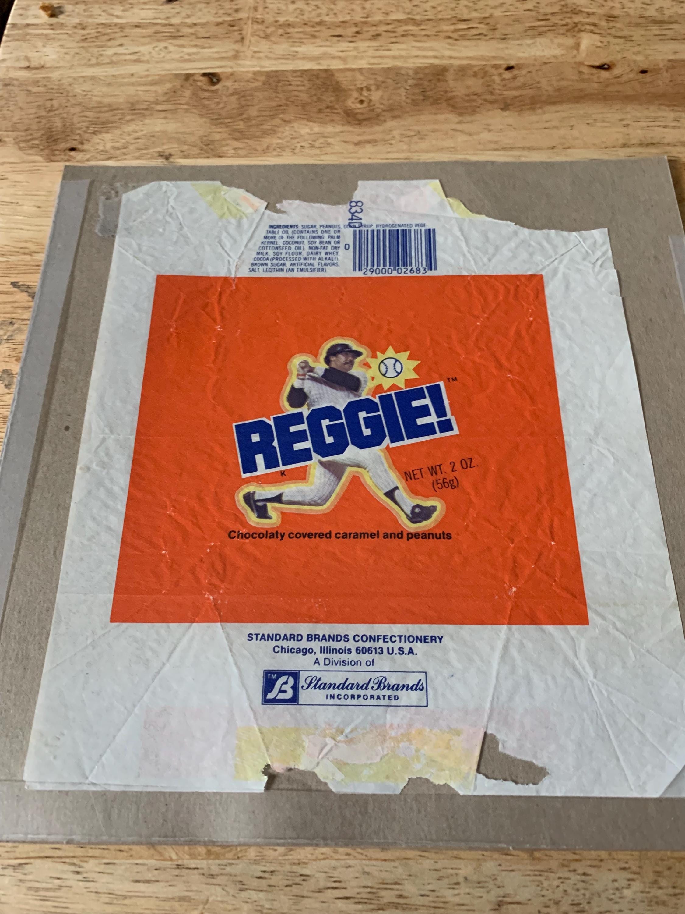 Vintage 1978 Reggie Jackson Candy Bar Wrapper, New York Yankees - Etsy