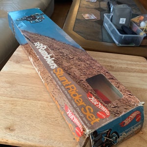 1970 hot wheels, RRRumblers stunt, rider set missing, motorcycle and instructions. Otherwise complete.