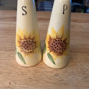 Mid century, modern salt and pepper, shaker, glazed ceramic made in Japan