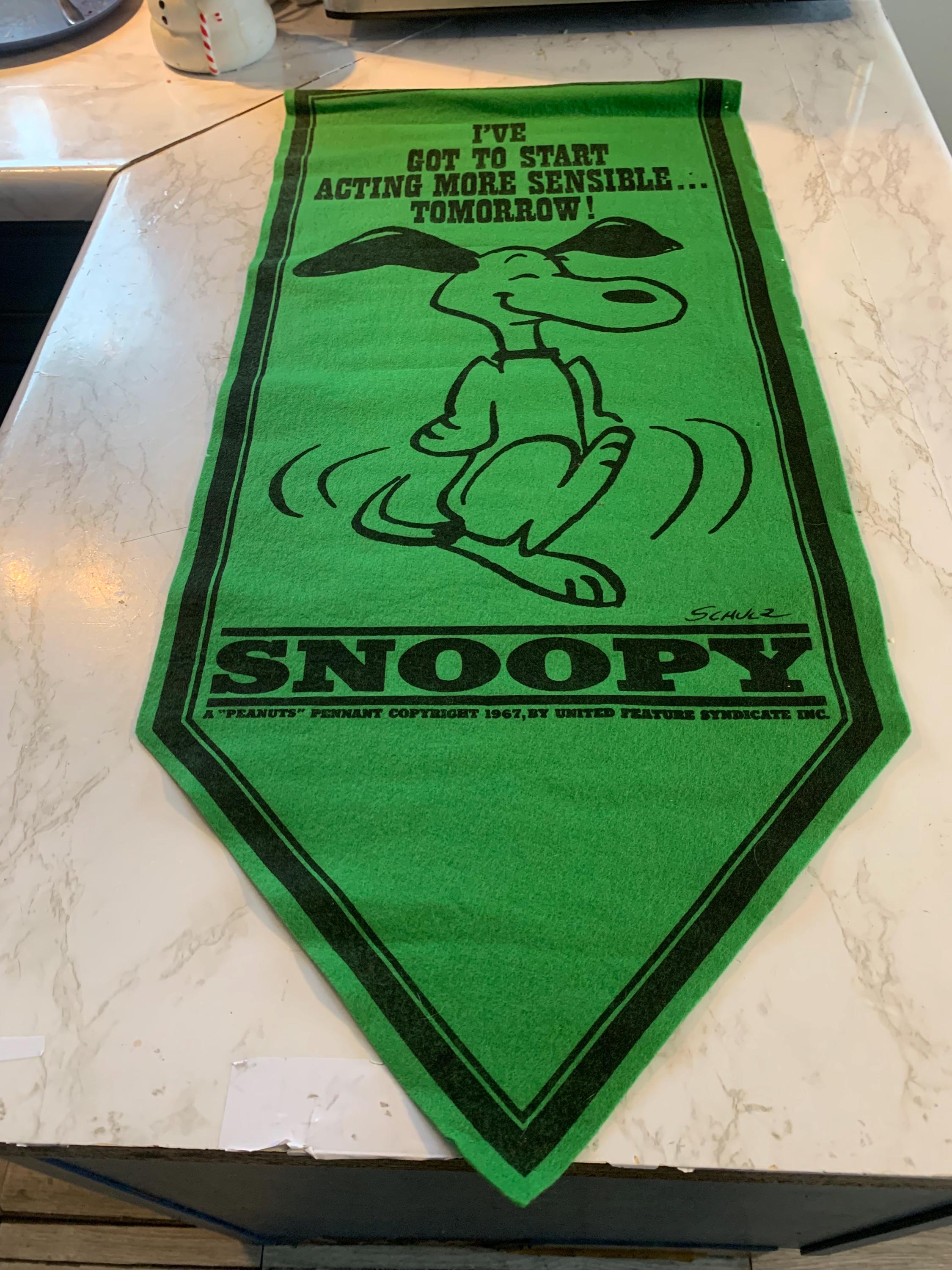 Snoopy Pennant - Etsy