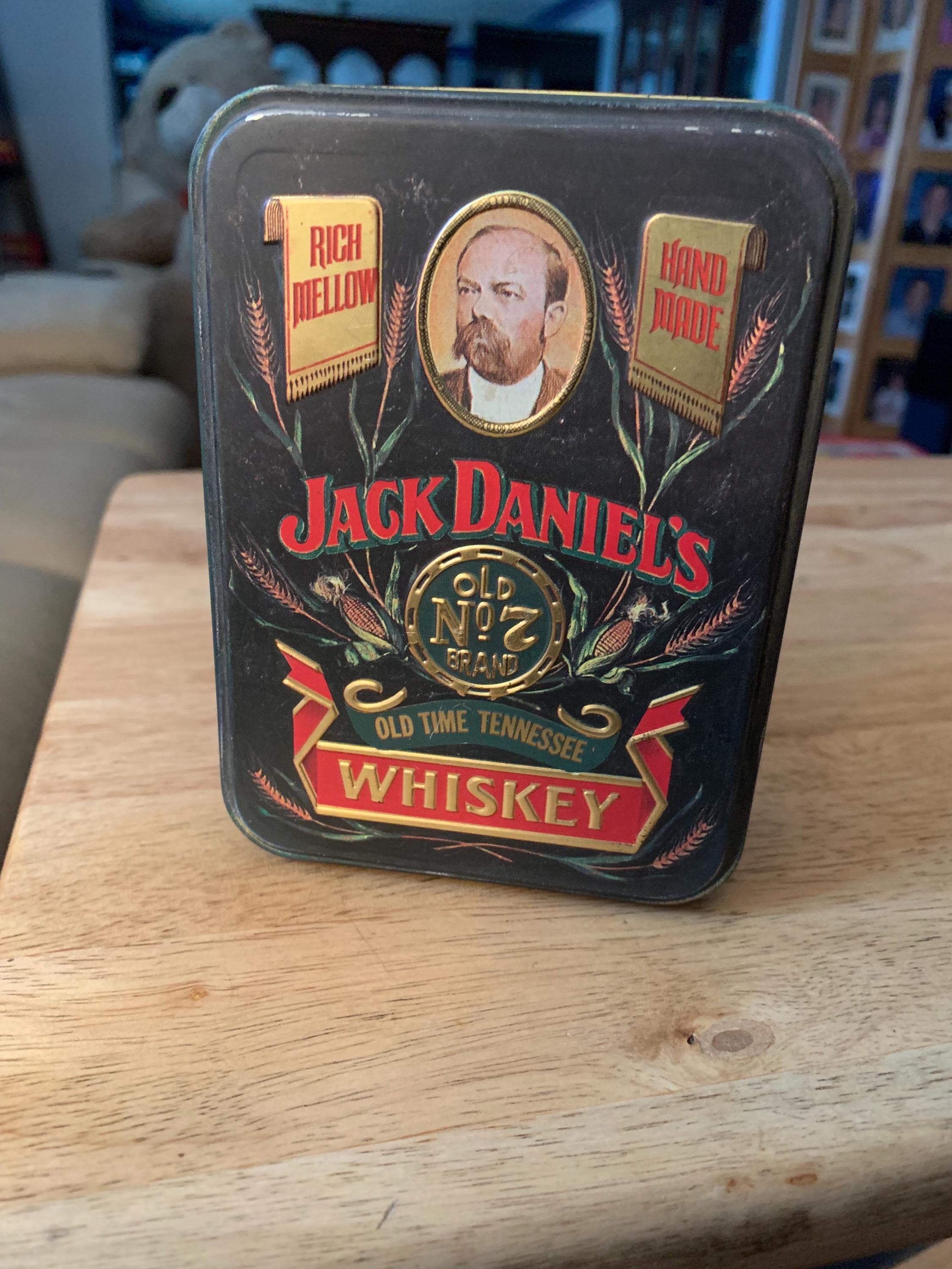 vintage beautiful Jack Daniels metal tin made in England