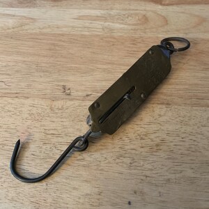 Antique, brass, hanging scale