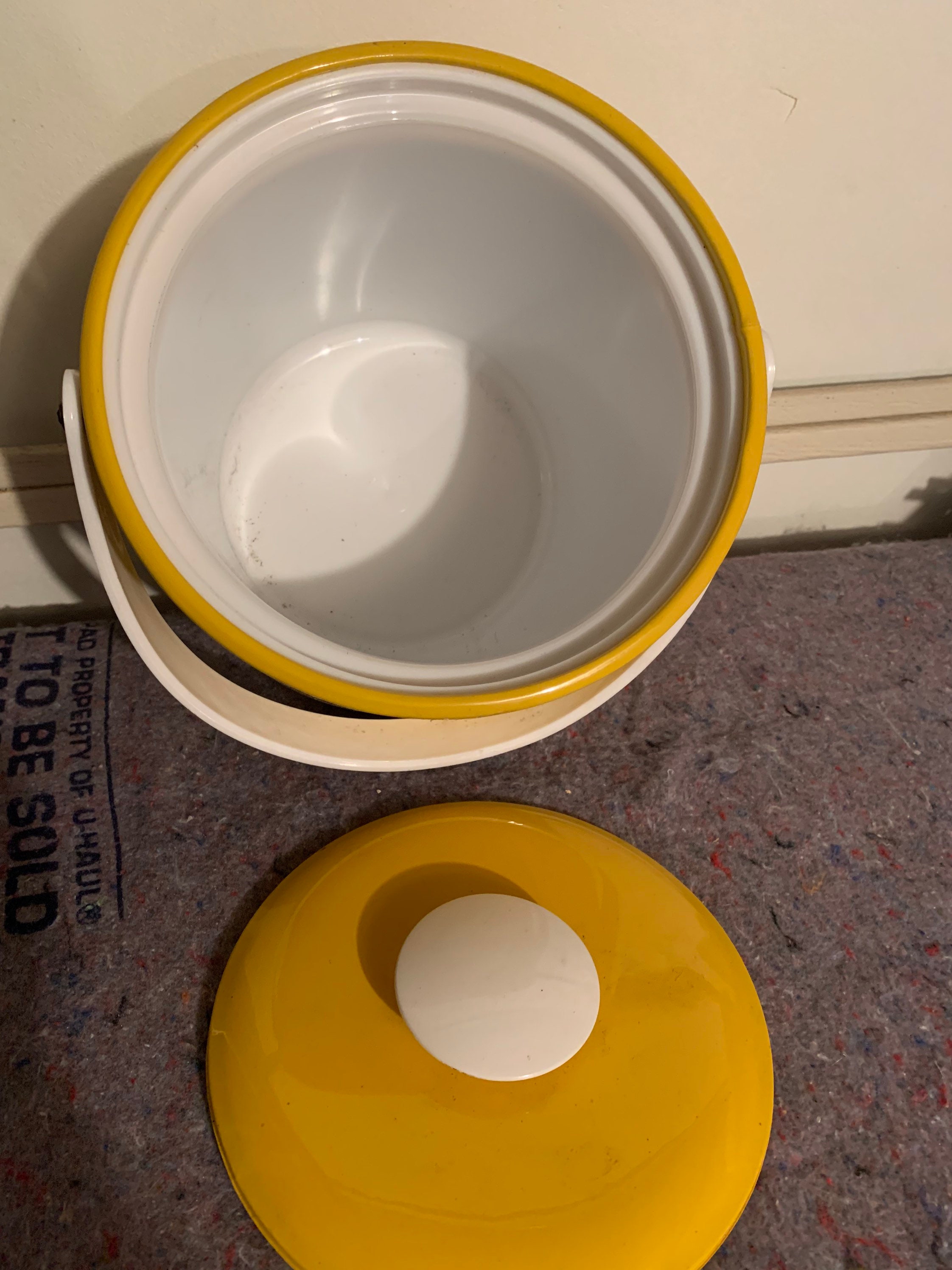 Vintage Canary Yellow Ice Bucket Etsy