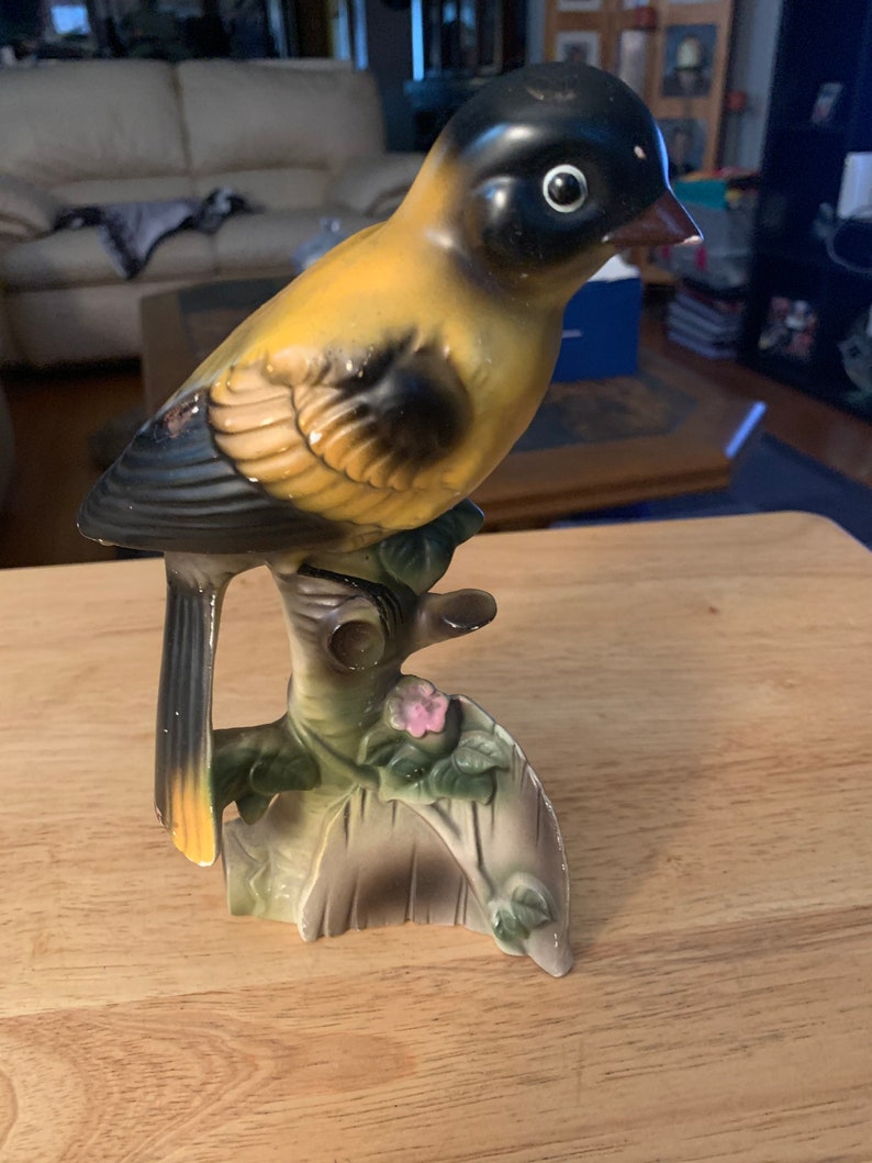 Vintage ceramic glazed bird figure no chips or cracks nice colors