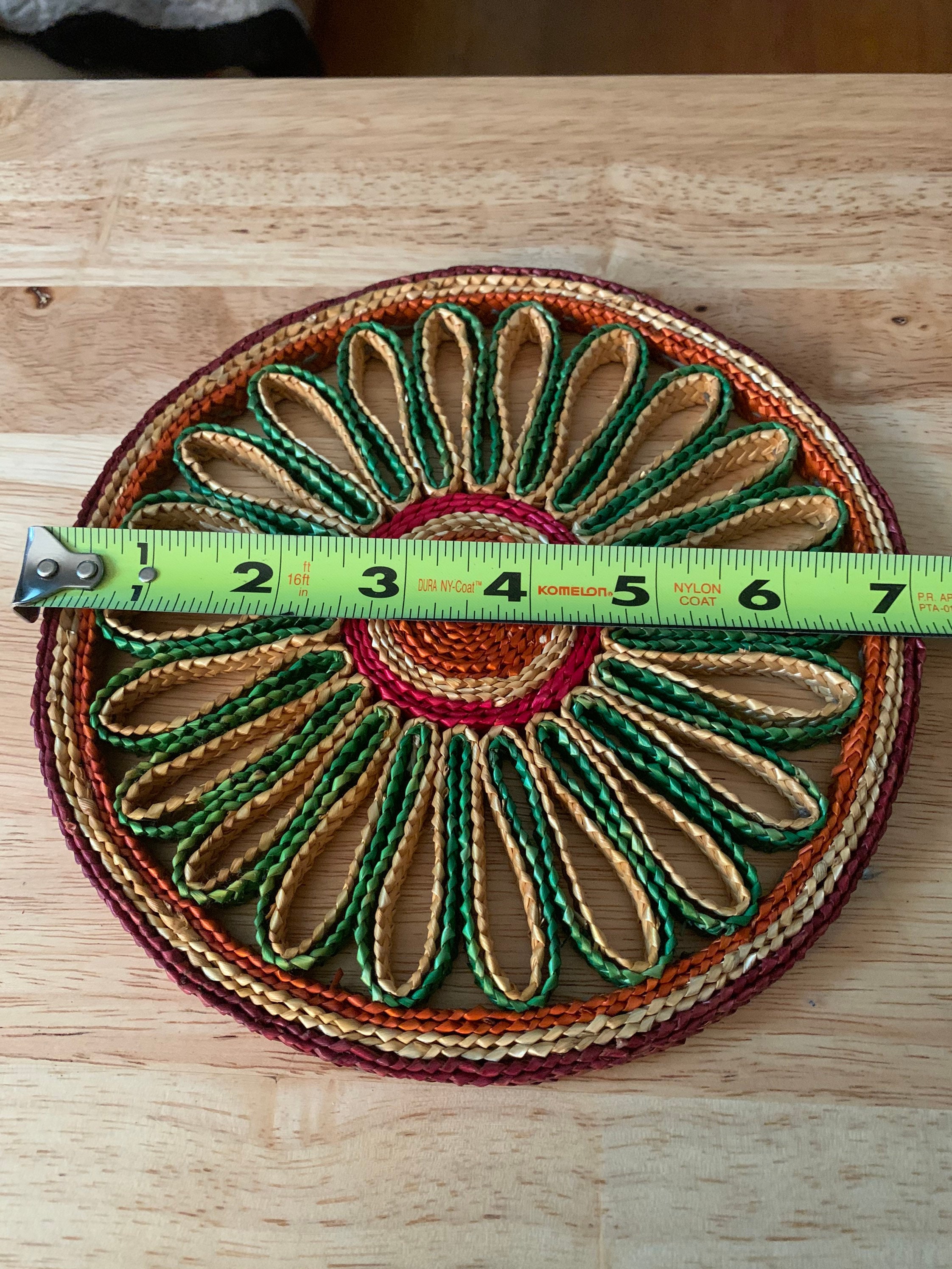 Vintage Hot pot holder and three Wood cutting boards from Etsy