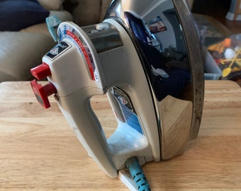 衣類ケア家電 GE Steam and Dry Iron Vtg 80s Working Steam Iron, GE Light N' Easy // Blue - Etsy