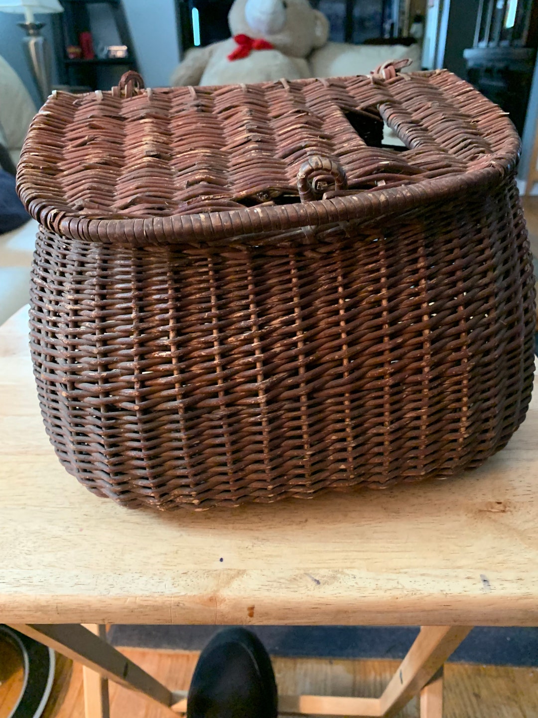 Vintage Creel Wicker, Fly Fishing Basket Etsy