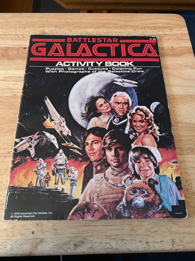 Vintage 1978 Battlestar Galactica Activity Book Universal City Studios ...