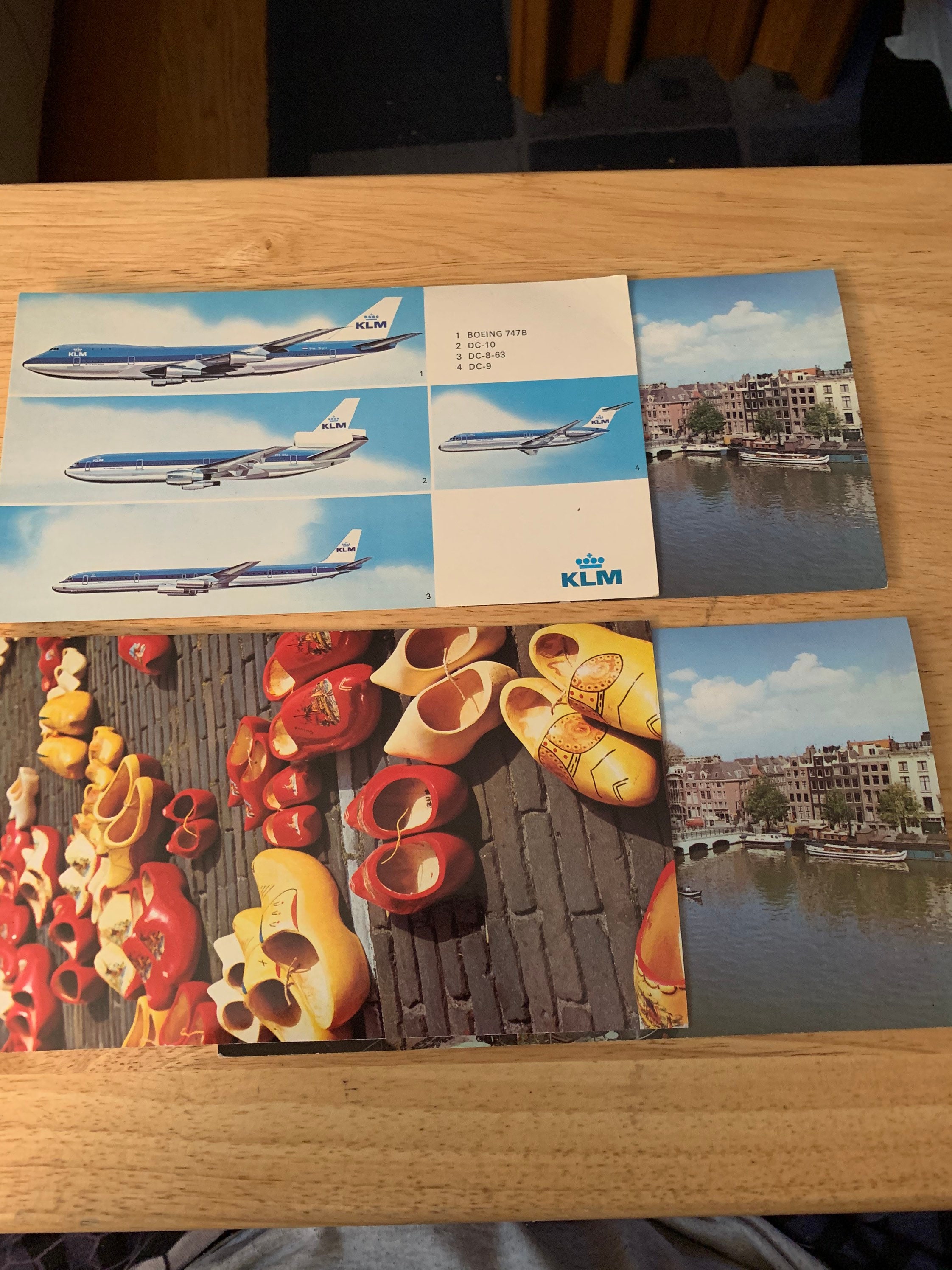4 1970s Large Size KLM Airlines Postcards Great Condition Etsy