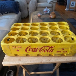 Vintage early 1970s plastic Coca-Cola pop crate for bottles