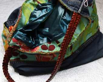 LILU jeans bag “parrot fabric”