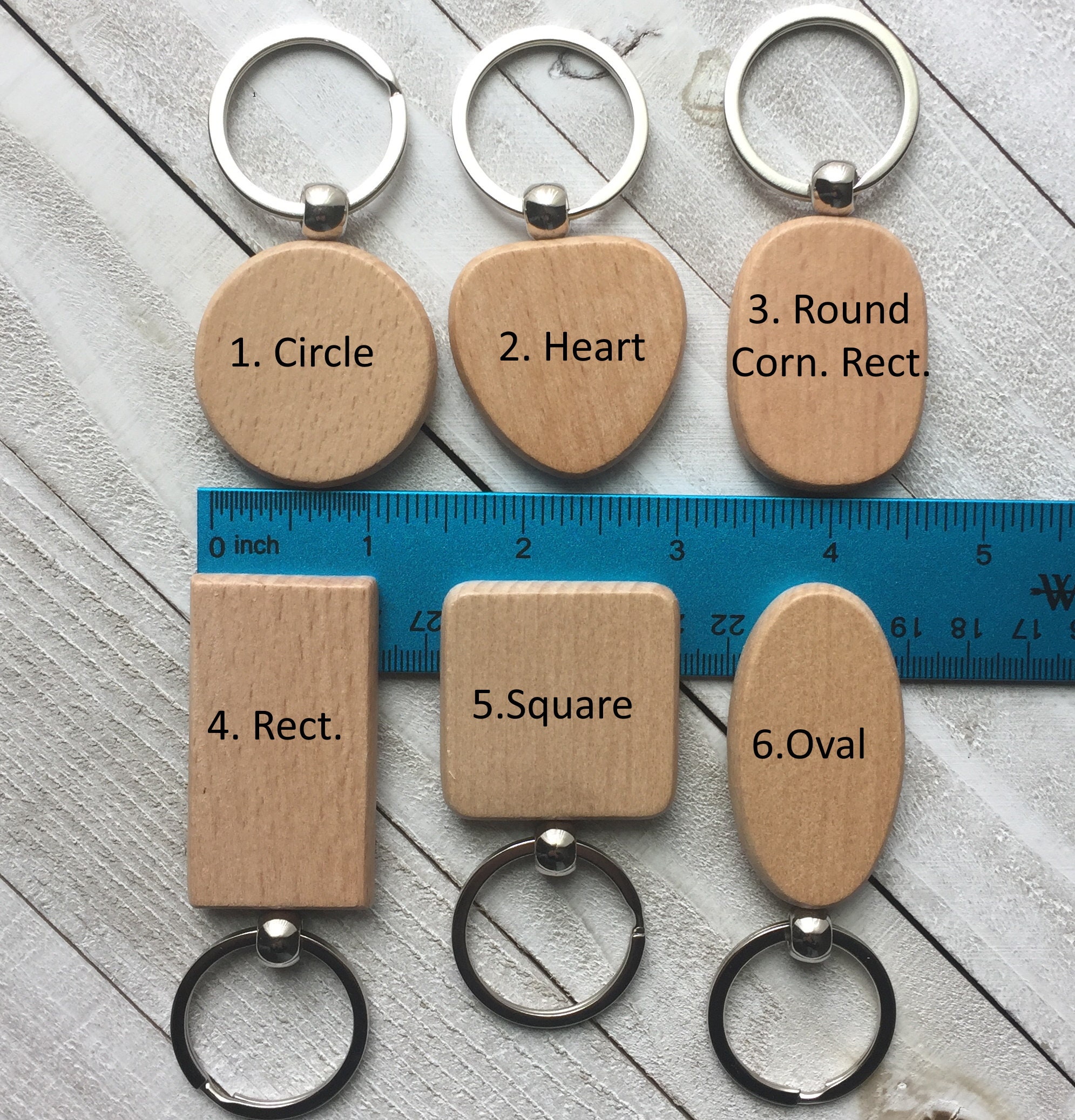 Laser Engraved Personalized Wooden Key Chain With Company Logo - Etsy