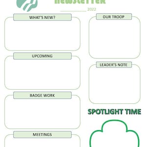 Girl Scout Newsletter Template
