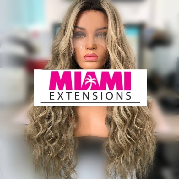 Blonde Thick Wavy Hair Lace Front Wig Natural Hair Line Etsy