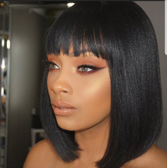 perruque avec frange pour black