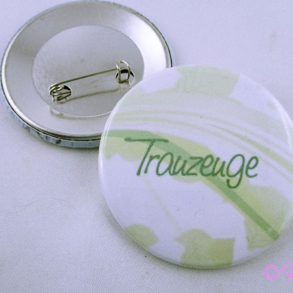 Button -Trauzeuge- für Trauzeugen an Hochzeiten als Andenken