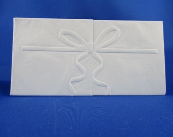 Taschentuch, 10 geprägte Taschentücher mit Muster: Schleife