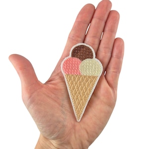 Eis Eistüte Aufnäher Bügelbild Applikation