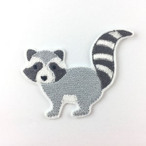 Raccoon patch iron-on applique