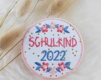 Opstrijkbare afbeelding van een schoolkindpatch/appliqué