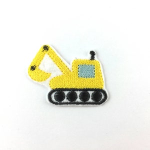 Excavator patch iron-on applique