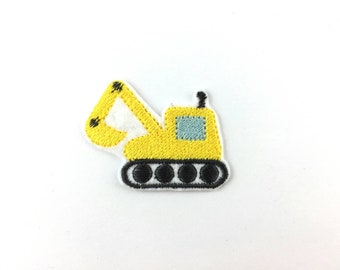 Excavator patch iron-on applique