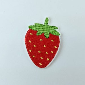 Strawberry iron-on patch applique