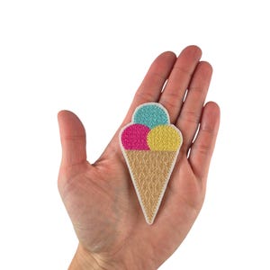 Eis Eistüte Icecream Aufnäher Bügelbild Applikation
