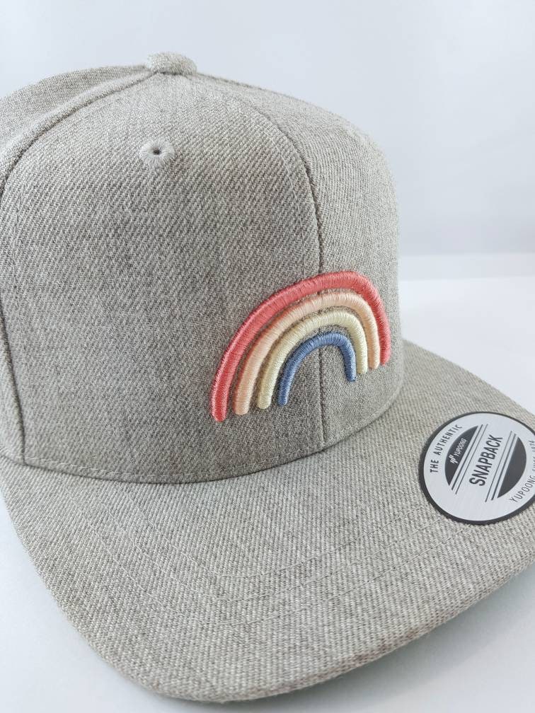 Cap snapback / baseballcap met regenboog borduursel 3D - Etsy