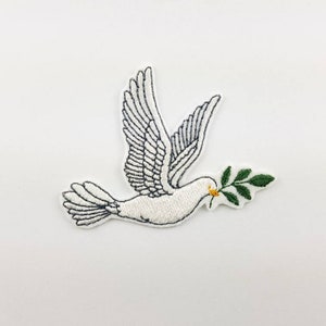 Peace dove iron-on patch applique