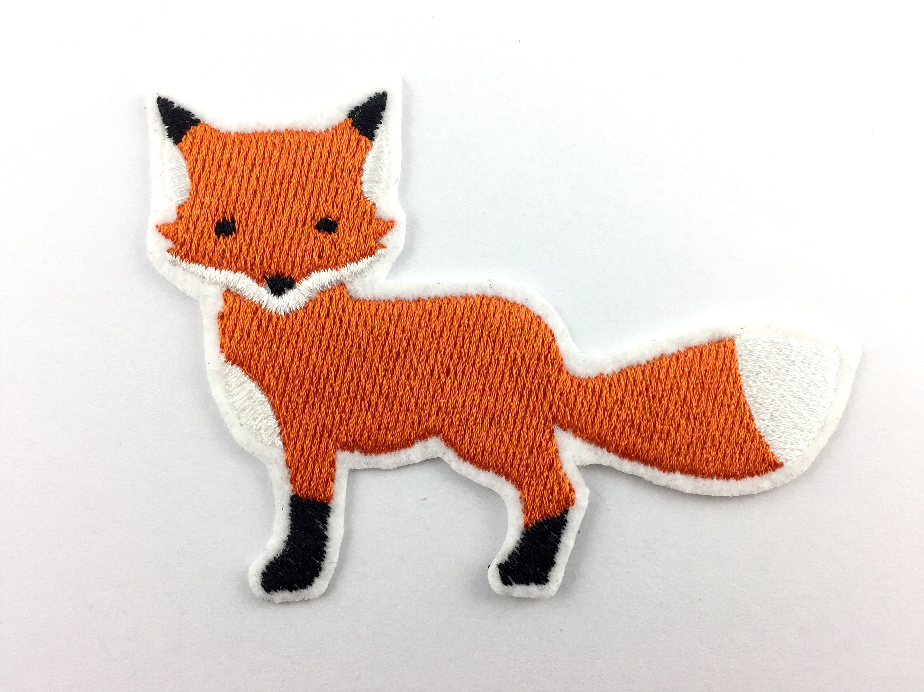 Wald Roter Fuchs Aufnäher, Gesticktes Eisen Auf Nähen Applikation, Wildtier Fan Dekor, DIY Sew Versorgung Für Denim Tuch, Tasche, Trainer