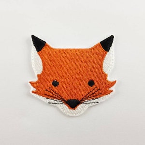 Fox head patch iron-on applique