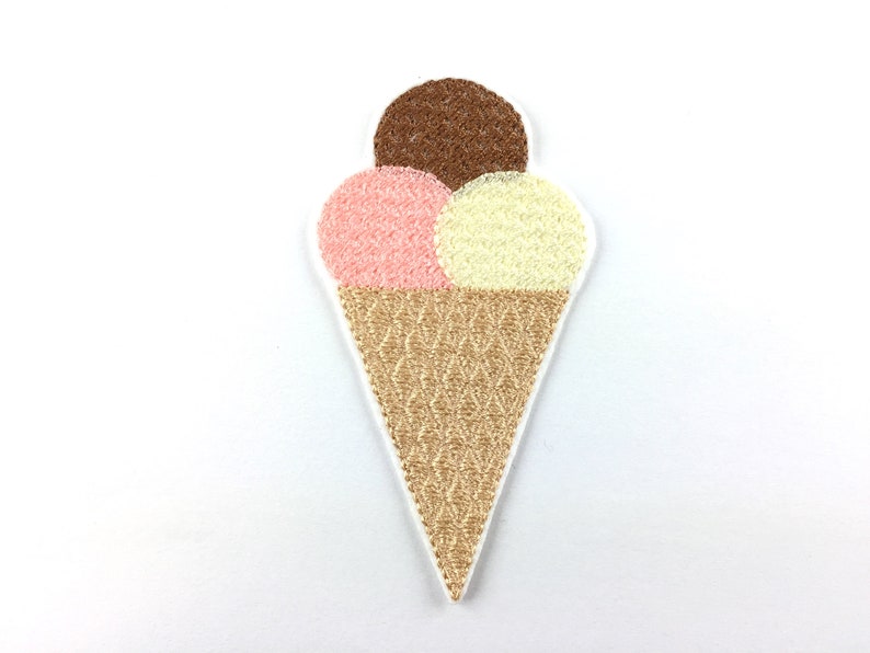 Ice Cream Cone Patch Ironing Image Application image 1