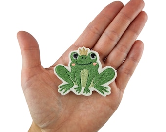 Frog patch iron-on application patch