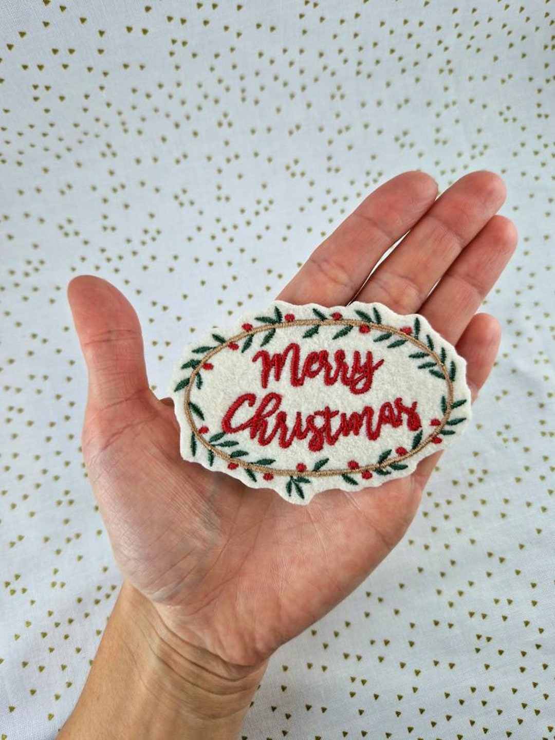 Merry Christmas/ Frohe Weihnachten Aufnäher Bügelbild Flicken Etsy.de