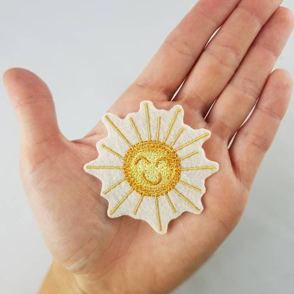 Sun patch iron-on appliqué patch