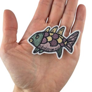 Fisch Bügelbild Aufnäher Applikation Patch Flicken