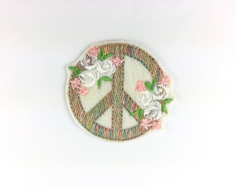 Peace patch iron-on applique