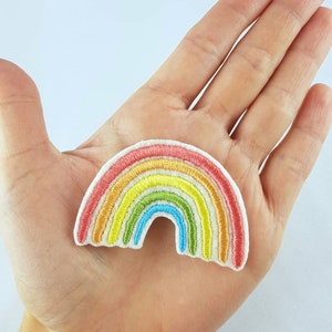 Rainbow patch iron-on applique