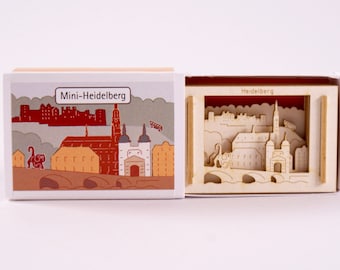 Heidelberg in Matchbox Streichholzschachtel 3D