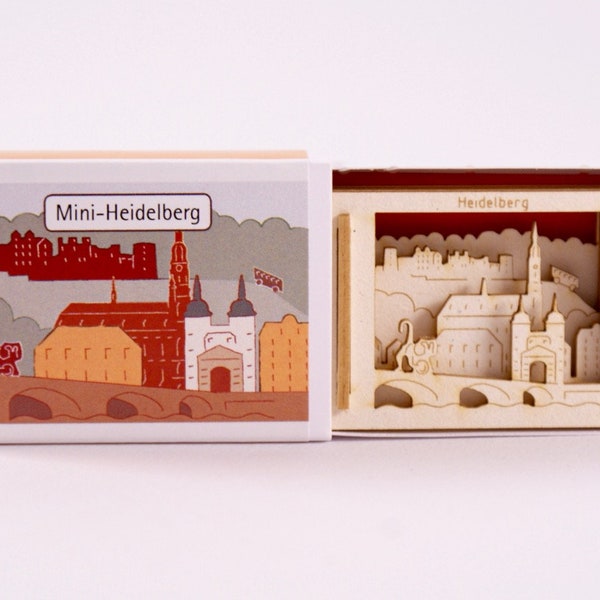 Heidelberg in Matchbox Streichholzschachtel 3D