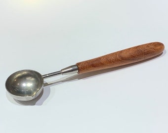 Edler Siegellöffel groß 12cm lang mit Holzgriff 2,5cm Durchmesser