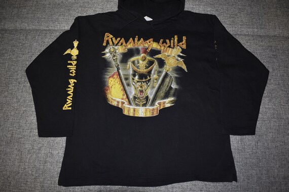 90s Running Wild Hoodie Blazon Stone Hoodie German Po Gem