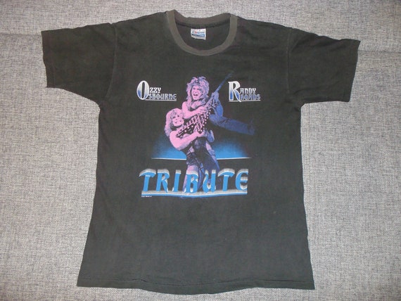 Ozzy Osbourne Randy Rhoads Tribute shirt M 1987 ra
